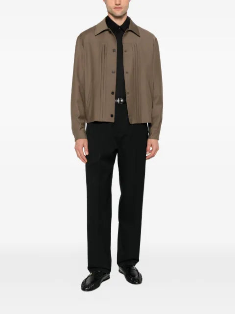 Low Brand pleated button-up jacket