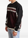 Dolce & Gabbana mesh-panelled striped sweatshirt