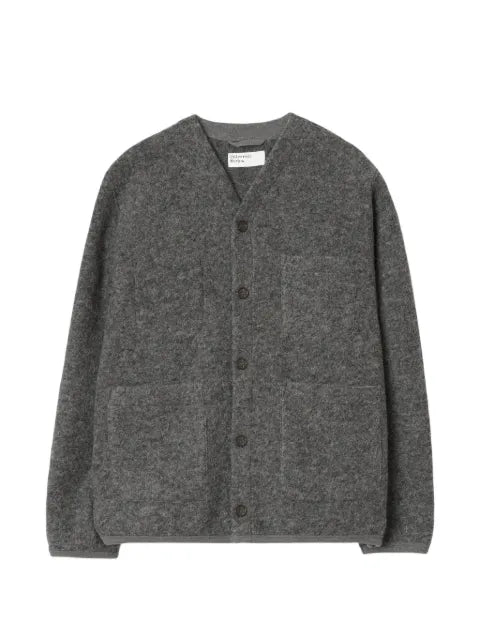 Universal Works button-up patch-pocket cardigan