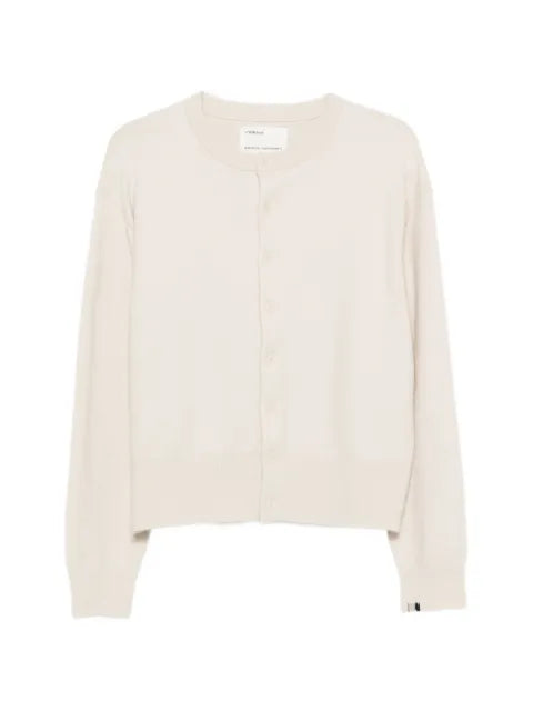 extreme cashmere Luce button-fastening ribbed-trim cardigan