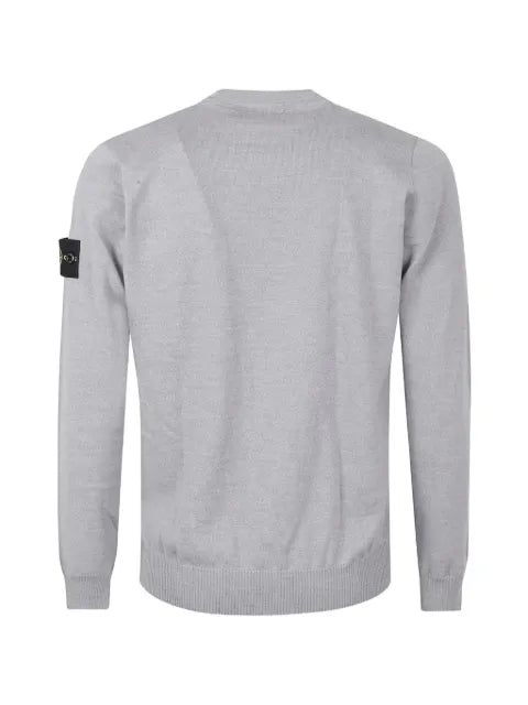 Stone Island logo-patch virgin wool sweater