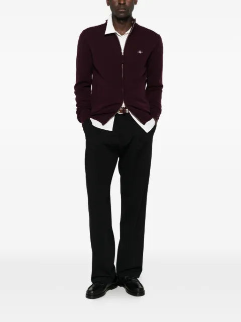 Gant zip-up wool cardigan