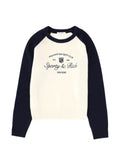 Sporty & Rich logo-print raglan-sleeve sweater