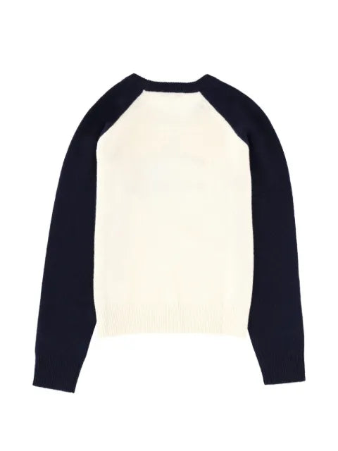 Sporty & Rich logo-print raglan-sleeve sweater