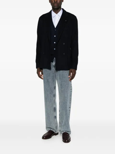 Corneliani button-fastening V-neck sweater