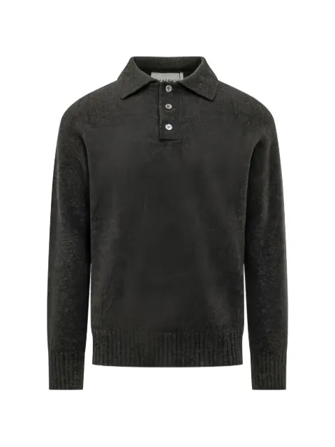 AMARANTO  button-collar sweater