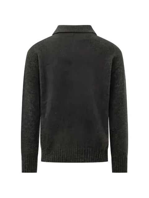 AMARANTO  button-collar sweater