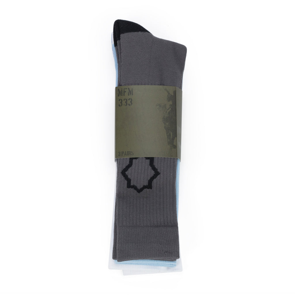 Blue 3 Pack Socks