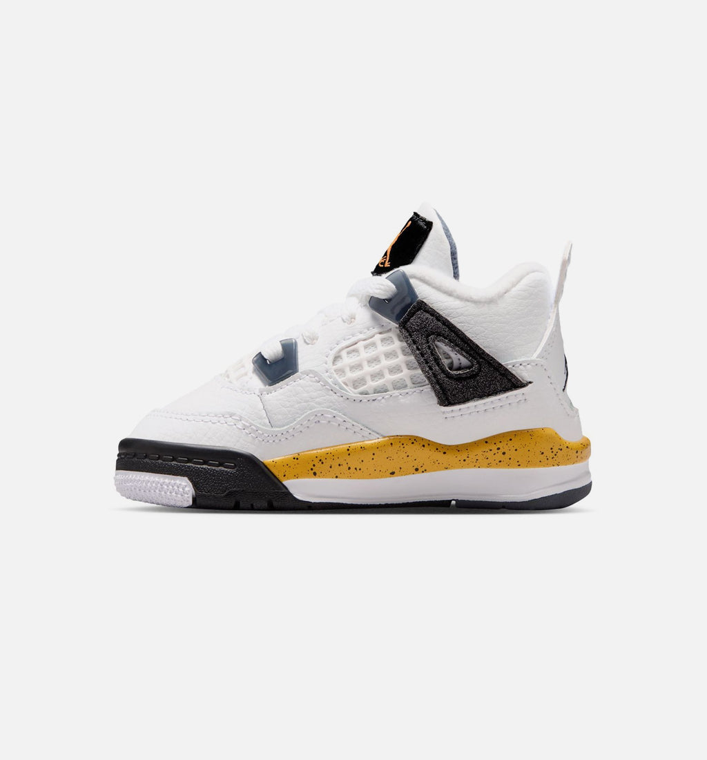 Air Jordan 4 Retro Rare Air Tour Yellow Infant/Toddler Lifestyle Shoe – White/Dark Blue Grey/Black/Tour Yellow