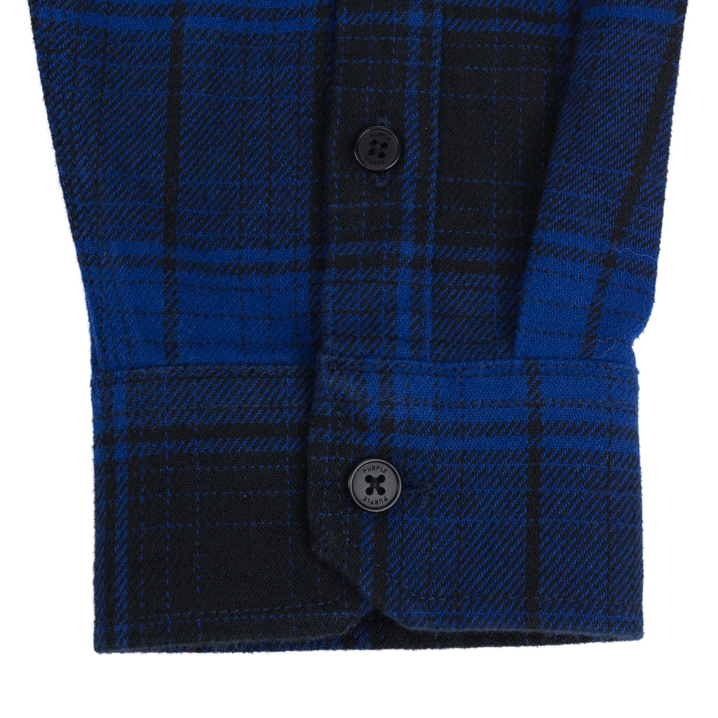 BLUE PLAID FLANNEL LS SHIRT