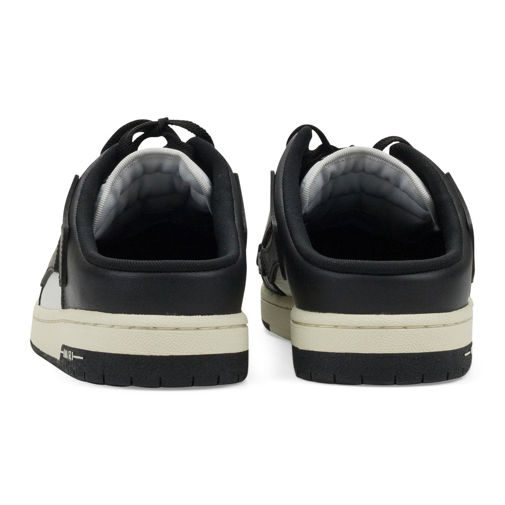 Black/White Skel Top Low Slip On
