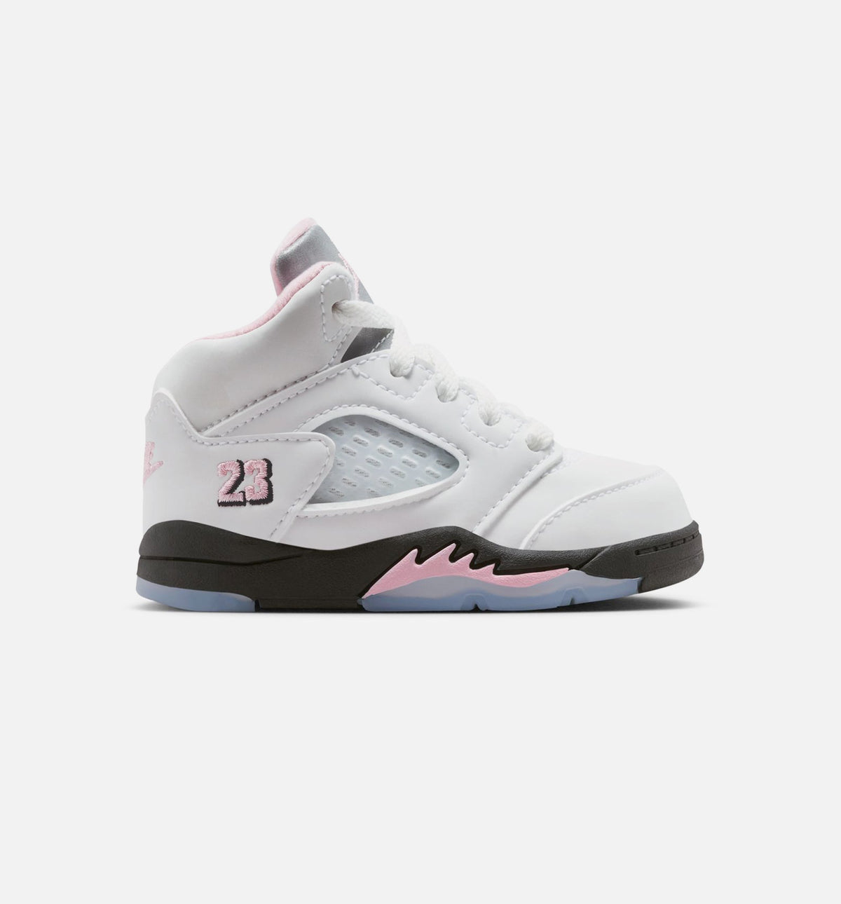 Air Jordan 5 Retro Medium Soft Pink Infant Sneakers - White/Black/Medium Soft Pink