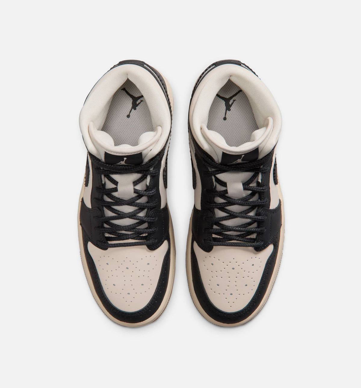 Air Jordan 1 Mid SE - Women's Lifestyle Sneaker (Off-Noir/Chalk/Pearl White)