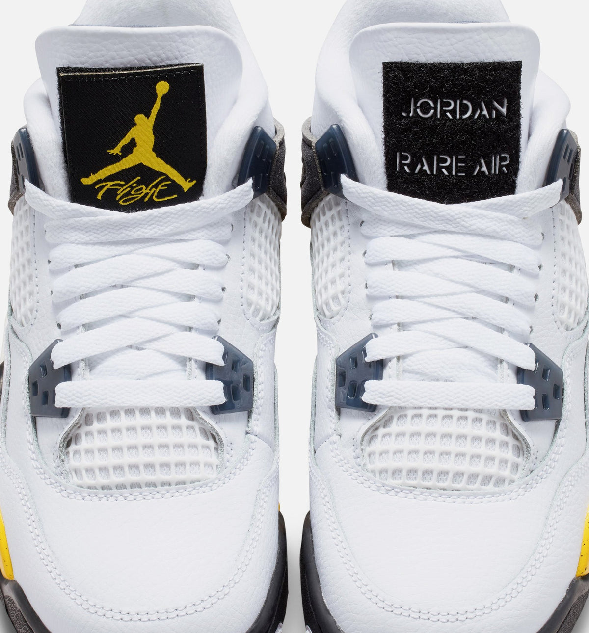 Air Jordan 4 Retro 'Rare Air Tour Yellow' Grade School - White/Dark Blue Grey/Black/Tour Yellow