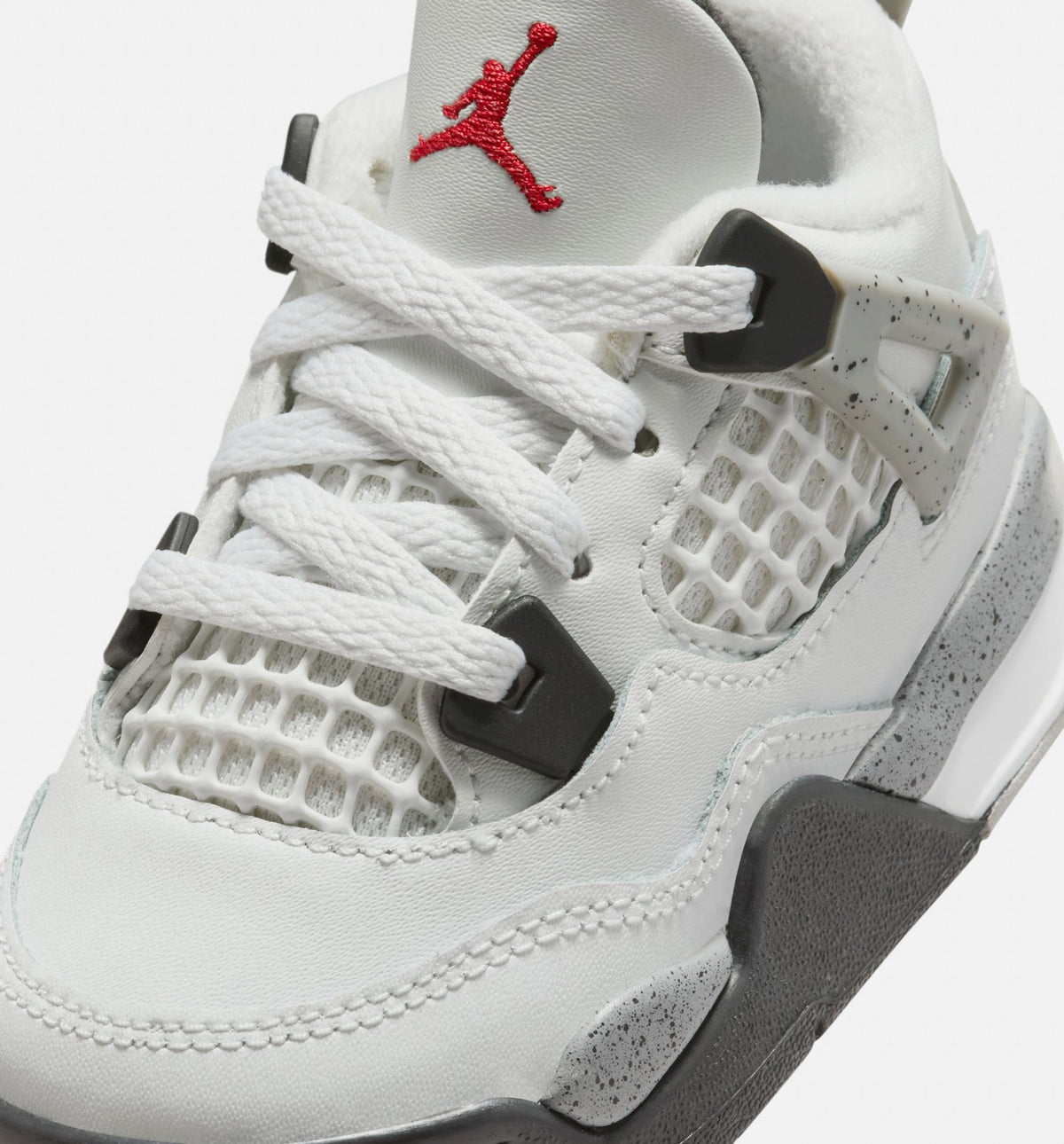 Air Jordan 4 Retro White Cement – Infant & Toddler Lifestyle Shoe | Summit White/Fire Red/Cement Grey/Black