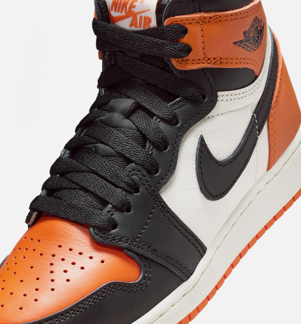 Air Jordan 1 Retro High OG Shattered Backboard Grade School – Black/Sail/Starfish