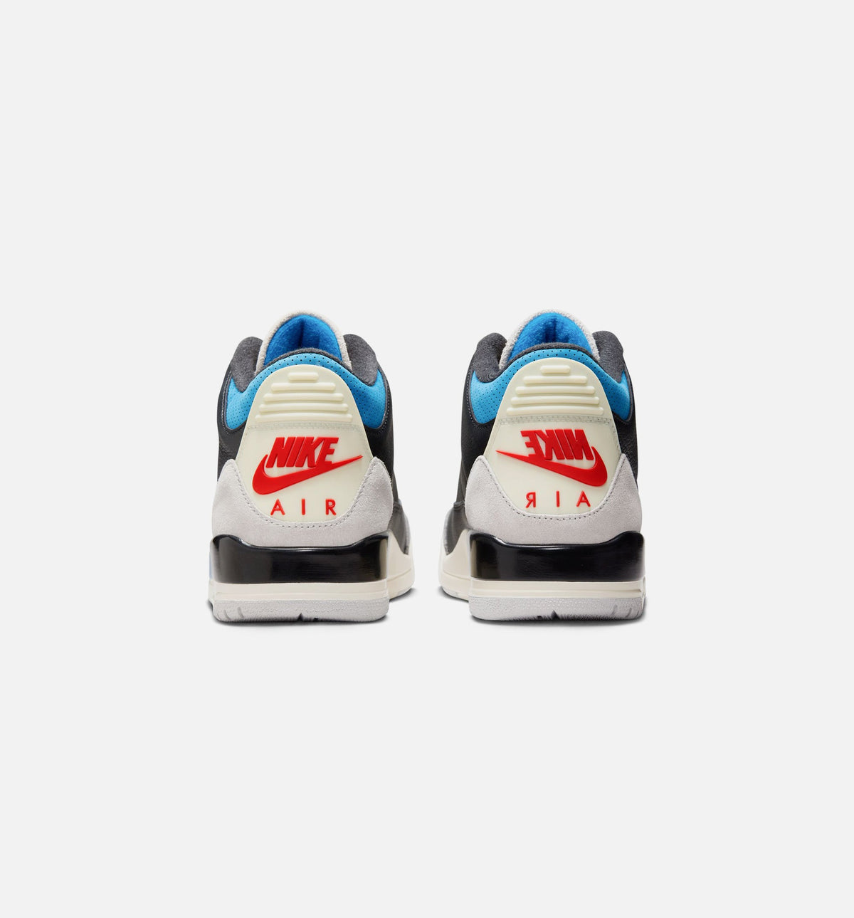 Air Jordan 3 Retro OG Rare Air Men's Sneakers - Black / Chile Red / Neutral Grey