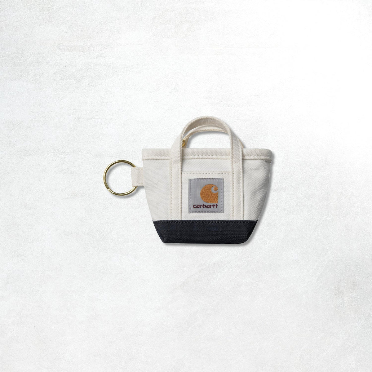 Carhartt WIP Mini Tote Bag Keychain: Natural / Blue