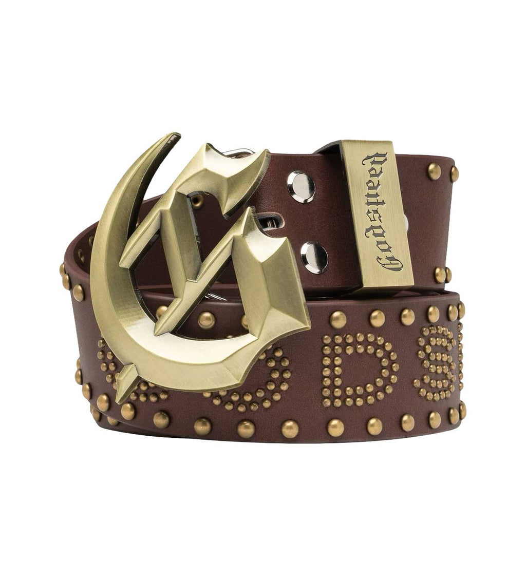 Godspeed Forged GS Studded Belt Brown