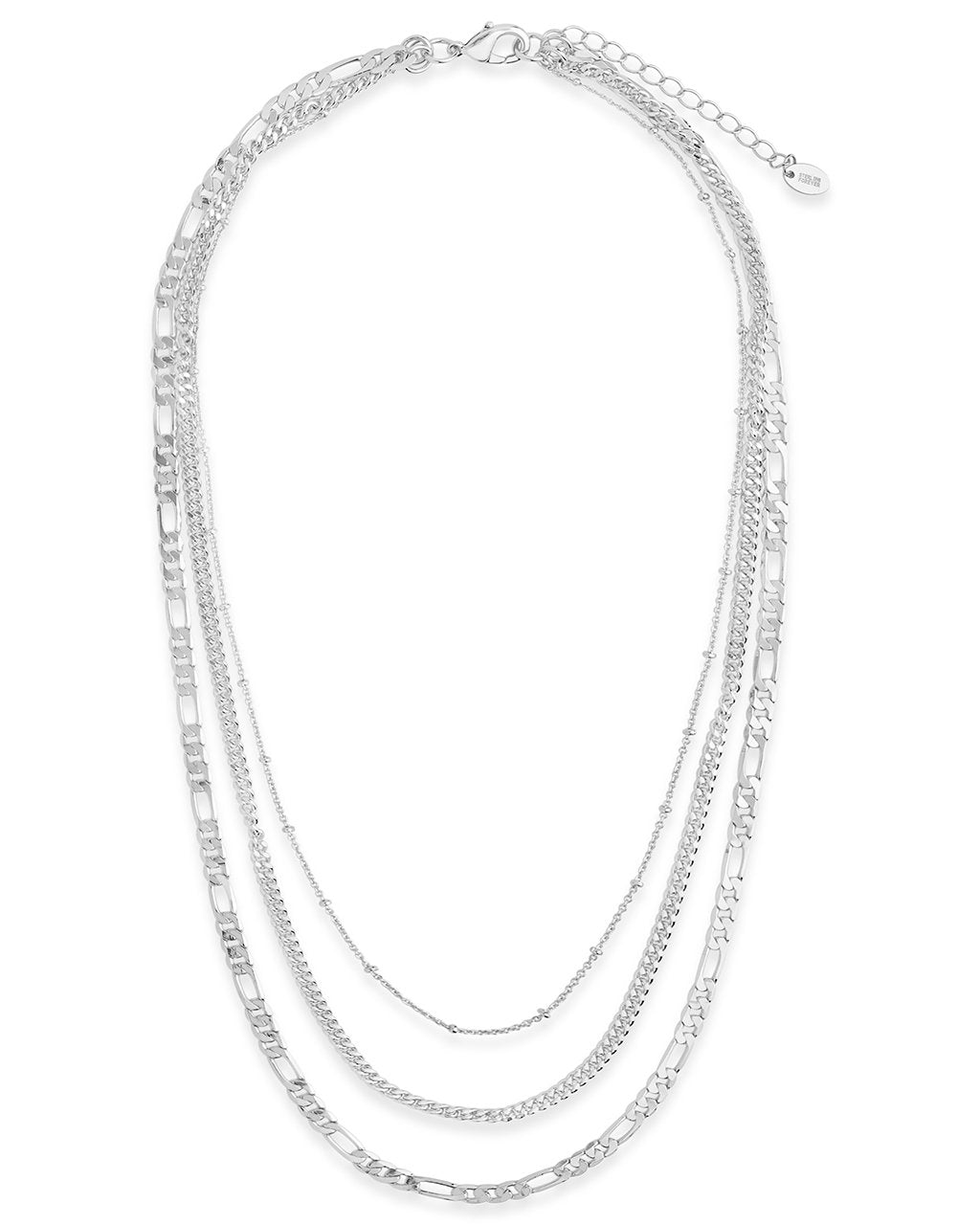 Layered Silver Chain Necklace