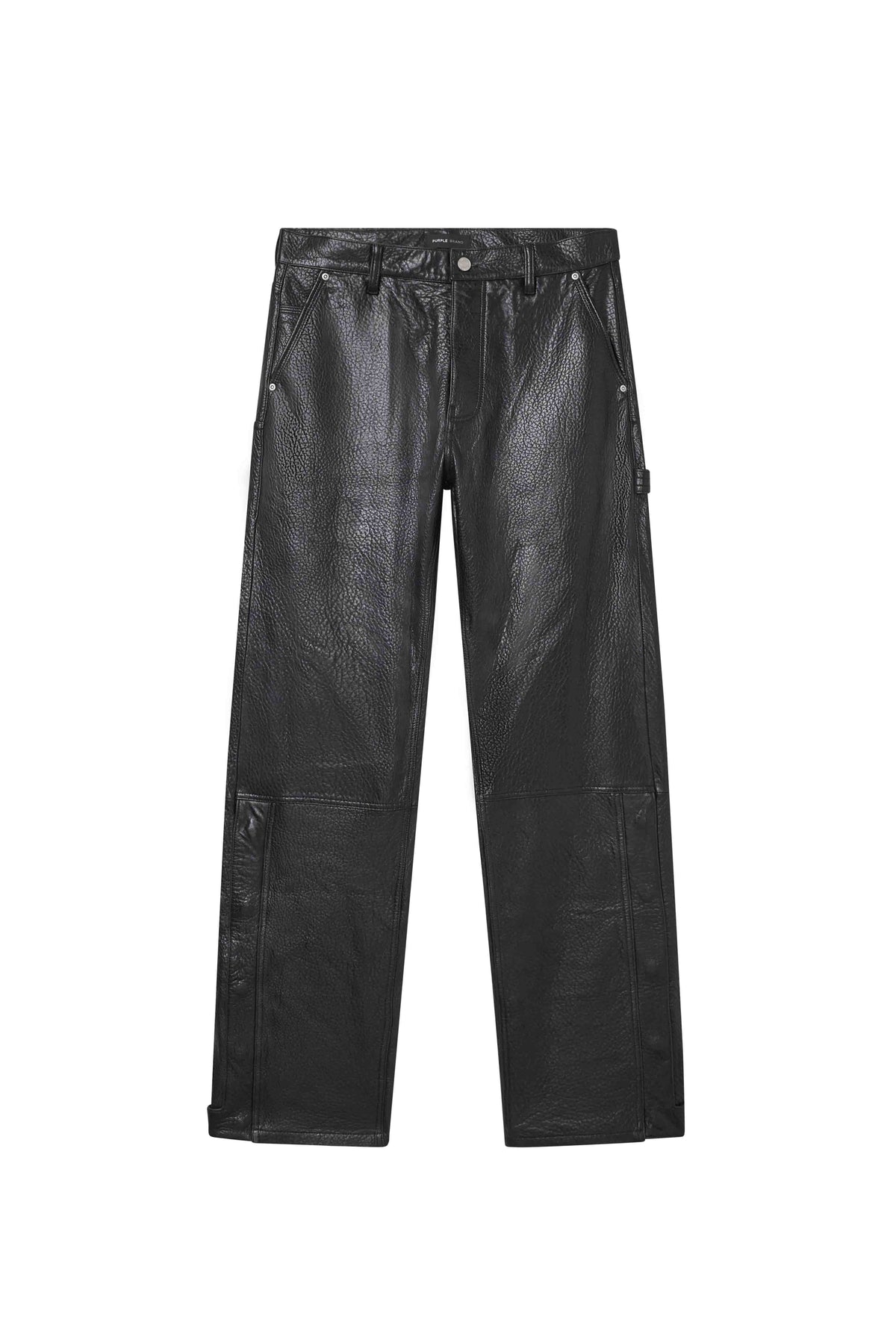Leather Carpenter Snap Pant