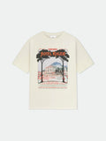 Rhude Hotel Rhude Villefranche Vintage Poster Oversized T‑Shirt Off‑White