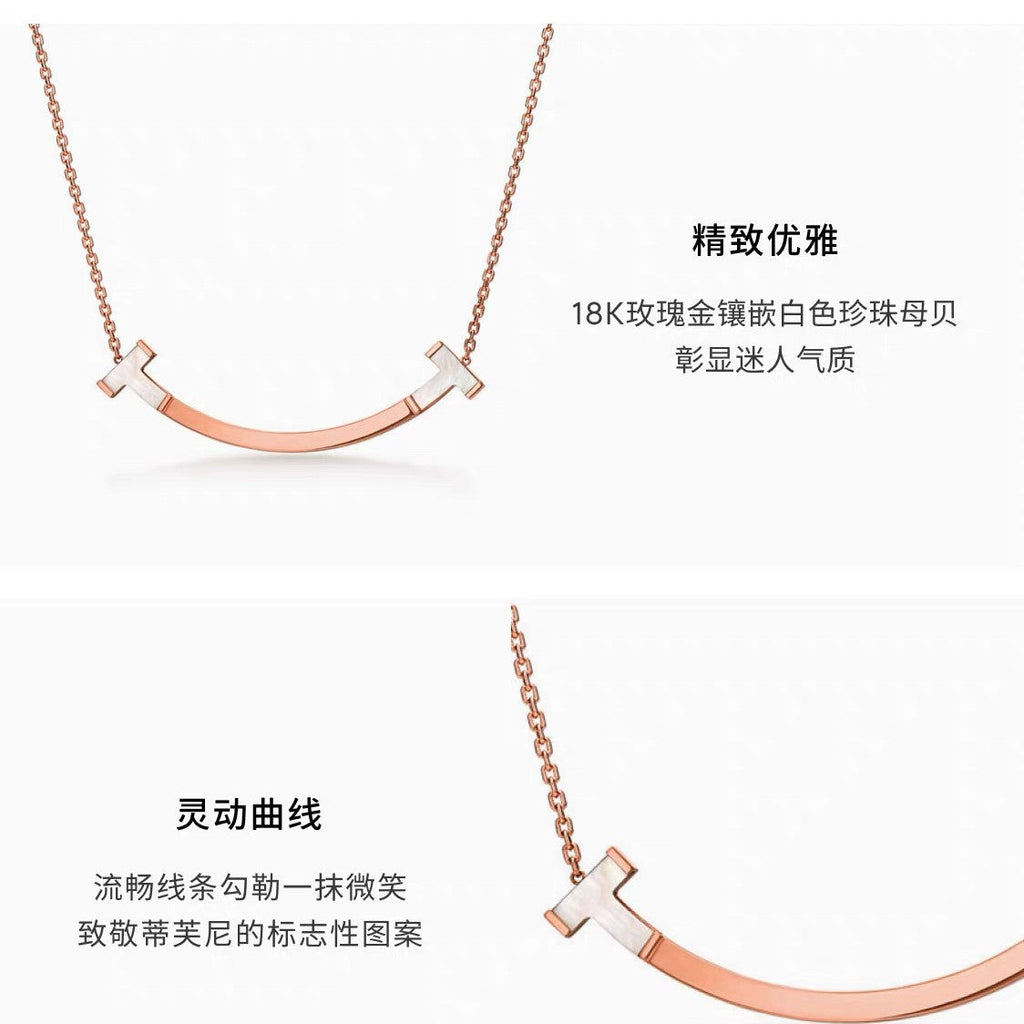 Tiffany Style Smile 18K Gold-Plated Necklace