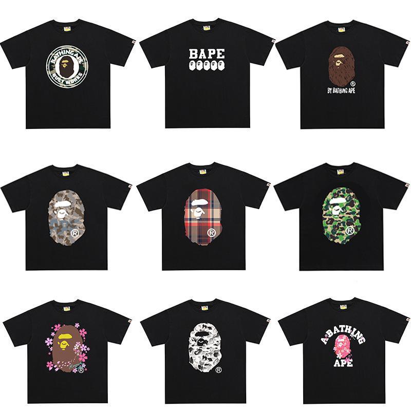 BAPE Ape Head Print Loose Unisex Streetwear T-Shirt