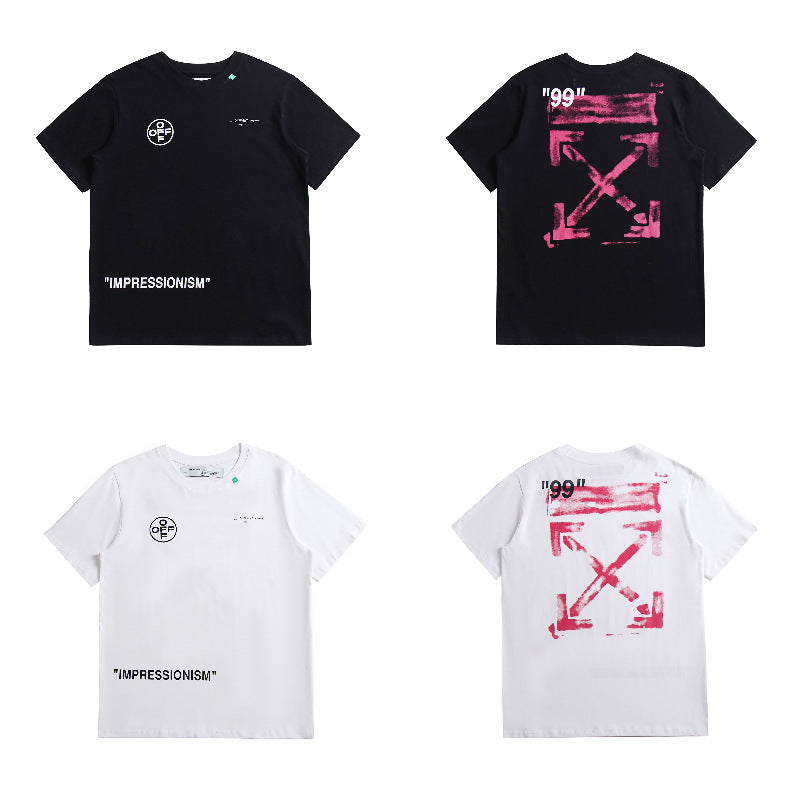 Off-White Arrow Graphic Print Short Sleeve Tee Streetwear Unisex