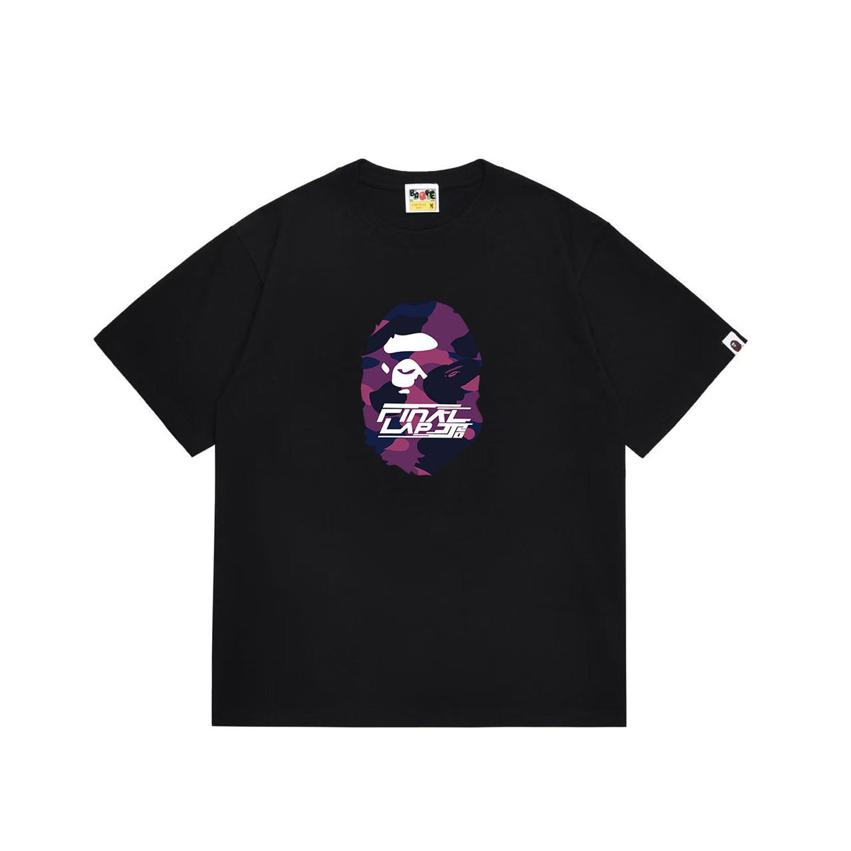 BAPE Purple Face Graphic Short-Sleeve T-Shirt