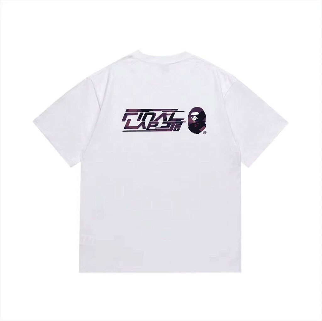 BAPE Purple Face Graphic Short-Sleeve T-Shirt