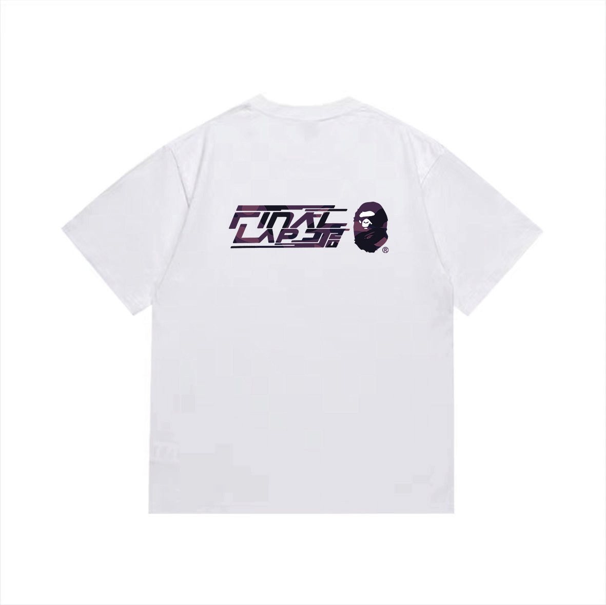 BAPE Purple Face Graphic Short-Sleeve T-Shirt