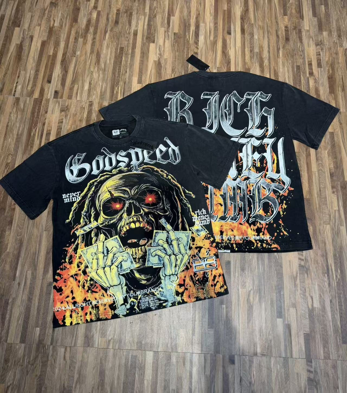 Godspeed Rich Money Drugs Graphic T-Shirt