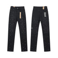 Ksubi Black Cross Embroidered Slim Tapered Jeans