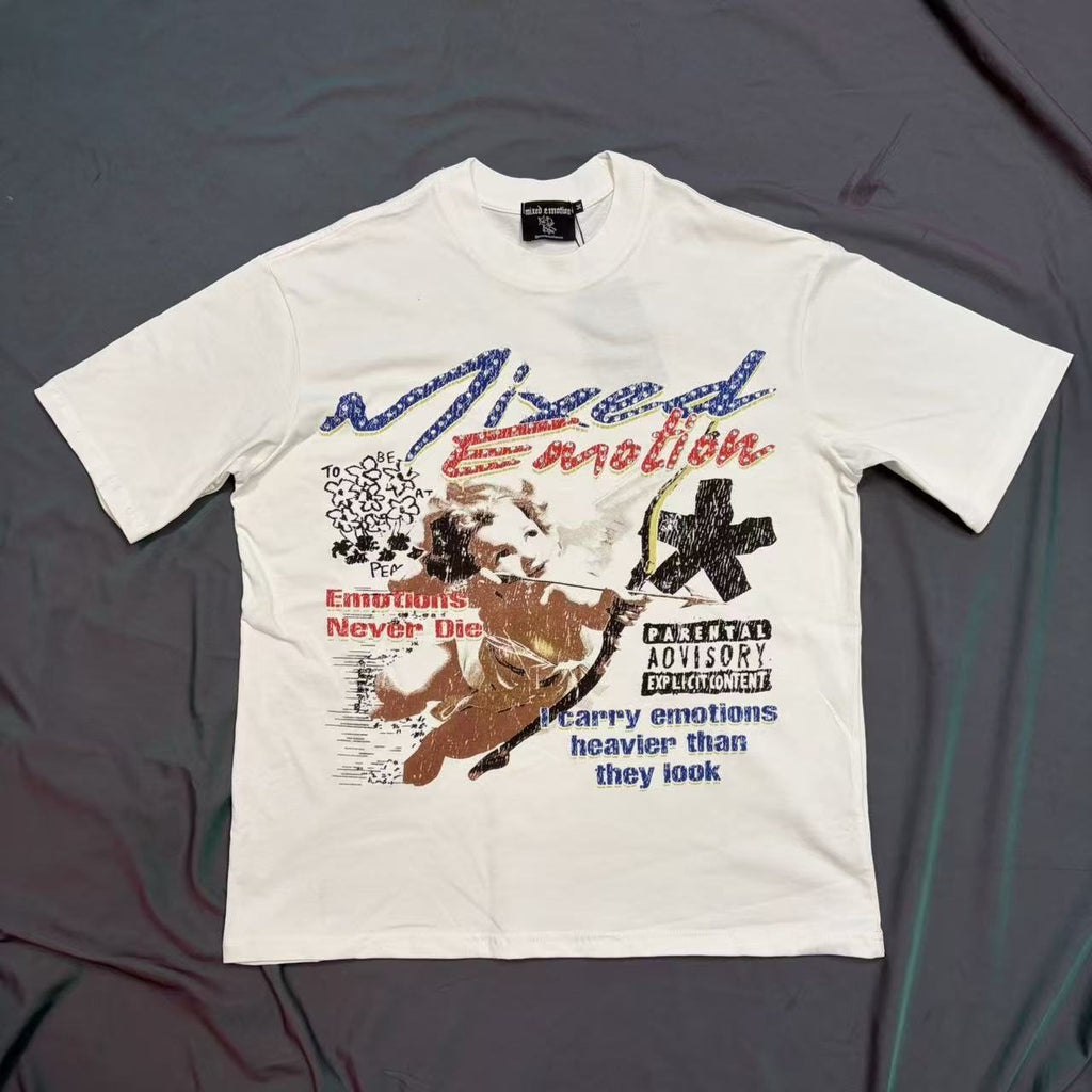 MIXED EMOTION Emotions Collage Graphic T-Shirt