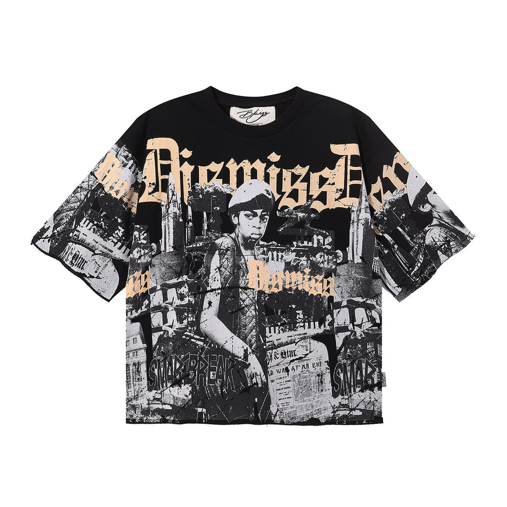 BKYS Revival Dismiss Photo-Collage Cropped T-Shirt