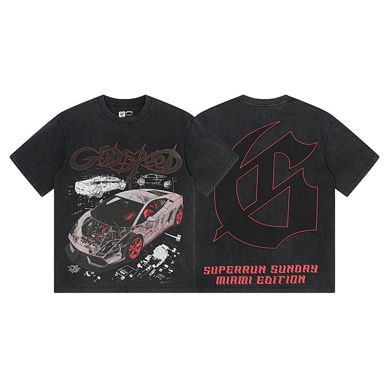 Godspeed Superun Sunday Miami Race Car Graphic T-Shirt