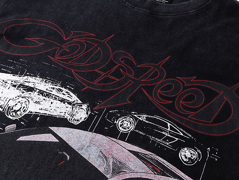 Godspeed Superun Sunday Miami Race Car Graphic T-Shirt