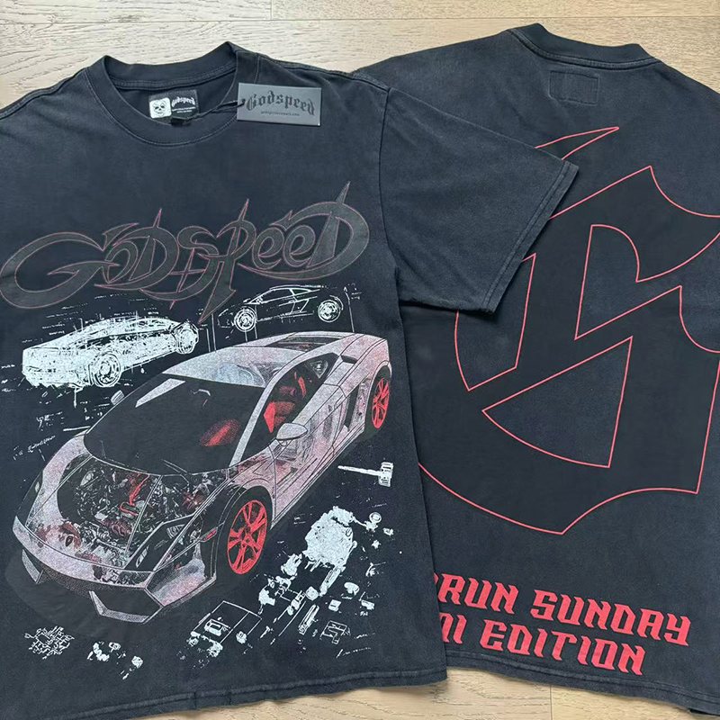 Godspeed Superun Sunday Miami Race Car Graphic T-Shirt