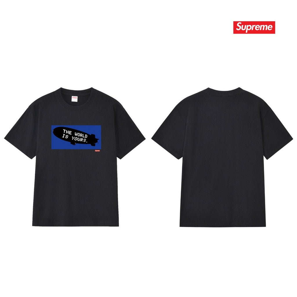 Supreme Blue Rectangle Brush Graphic T-Shirt