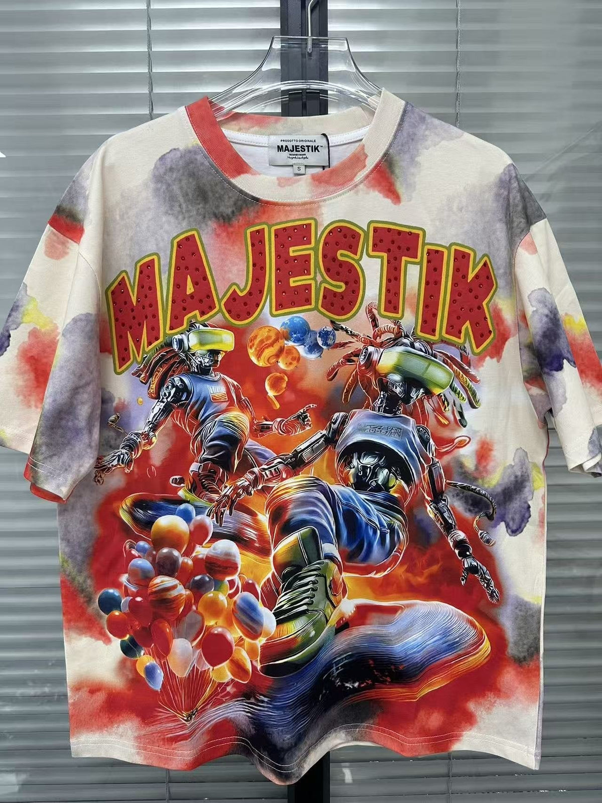 MAJESTIK Watercolor Allover Graphic T-Shirt