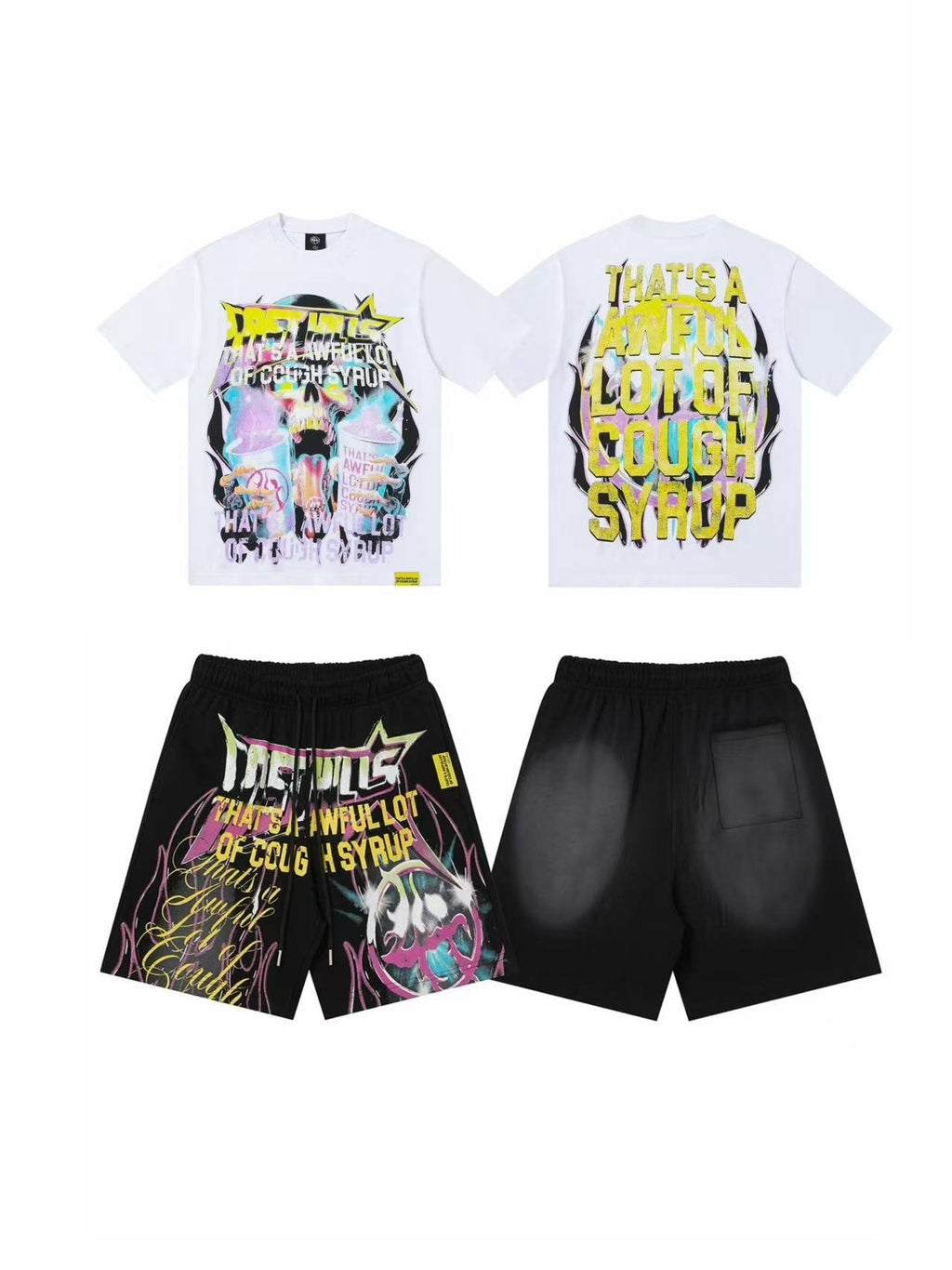 THAT'S A AWFUL LOT OF COUGH SYRUP Statement Graphic Short-Sleeve Set