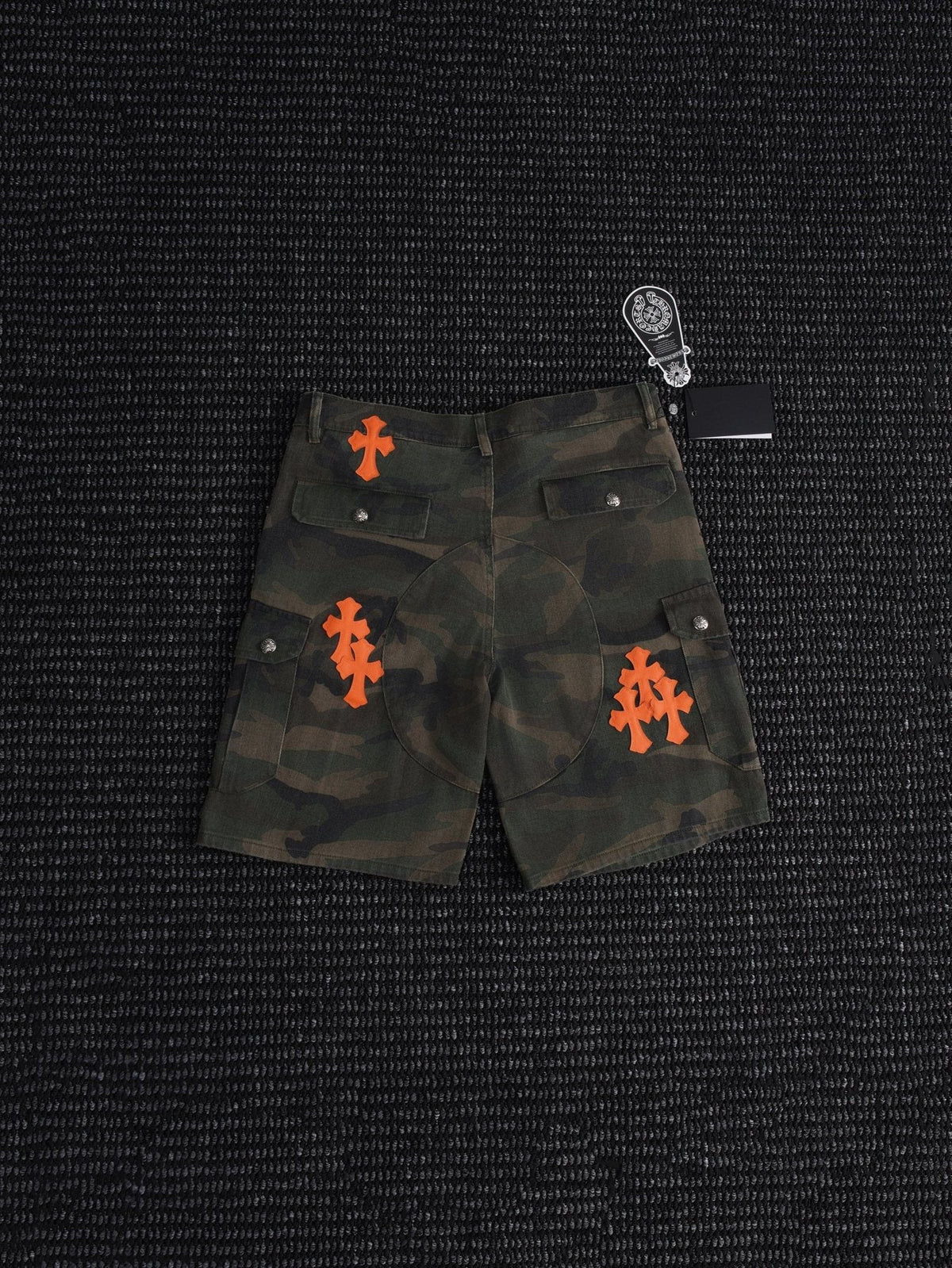 Chrome Hearts Green Camouflage Cargo Shorts