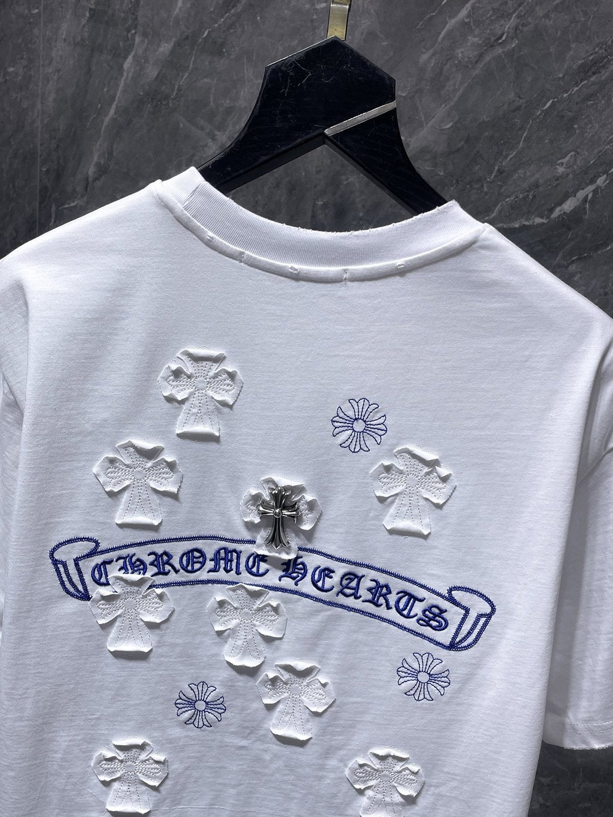 Chrome Hearts Cross Appliqué Graphic T-Shirt