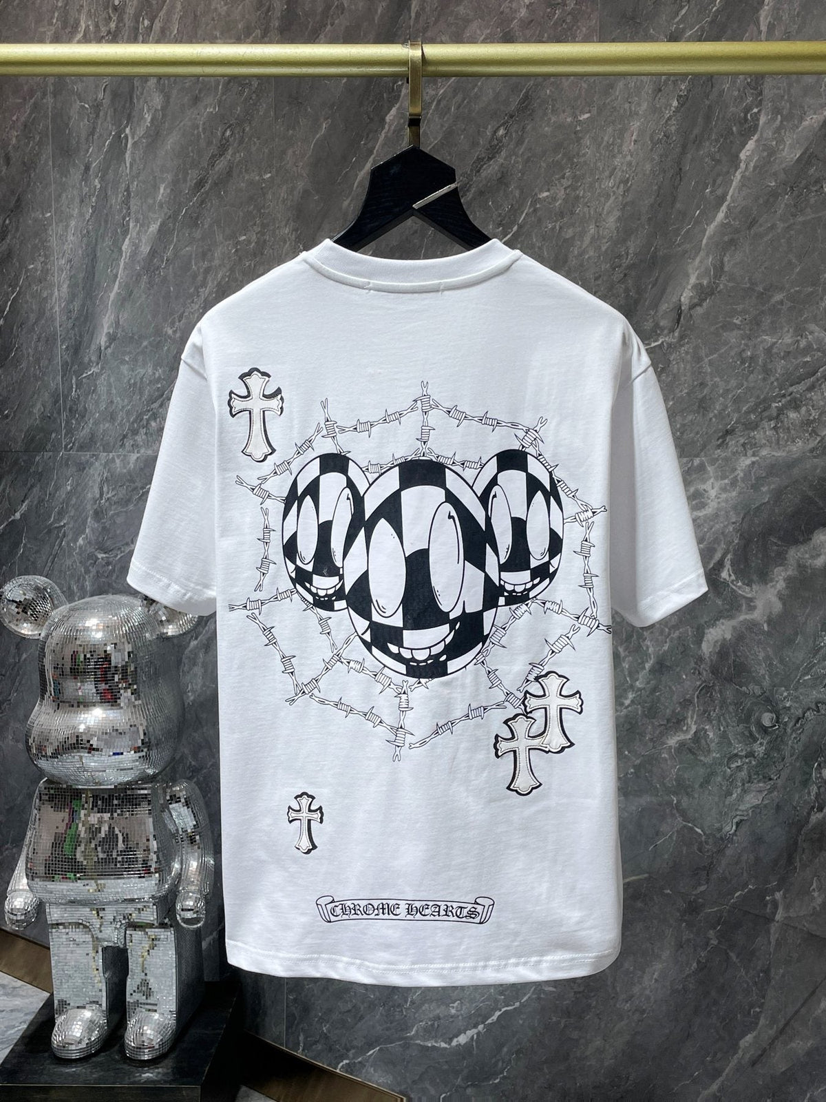 Chrome Hearts Cross & Barbed-Wire Graphic T-Shirt