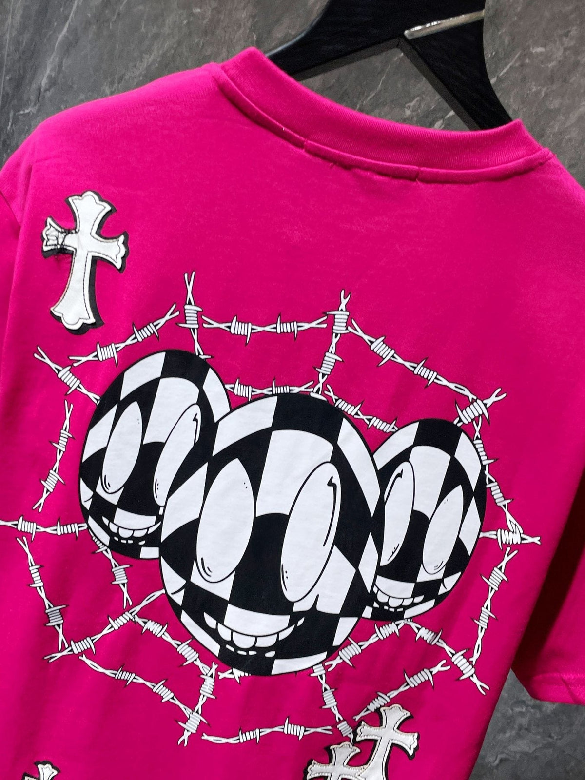 Chrome Hearts Cross & Barbed-Wire Graphic T-Shirt