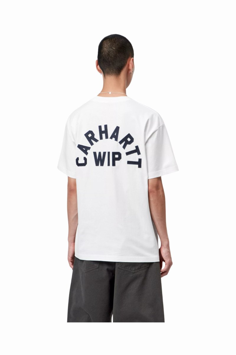 CARHARTT WIP ARCH SCRIPT T-SHIRT White / Dark Navy