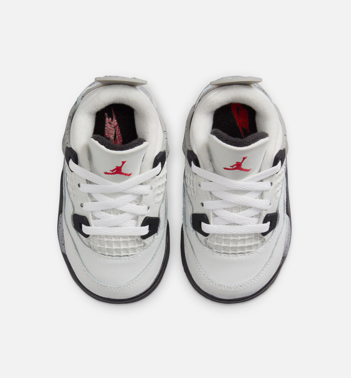 Air Jordan 4 Retro White Cement – Infant & Toddler Lifestyle Shoe | Summit White/Fire Red/Cement Grey/Black