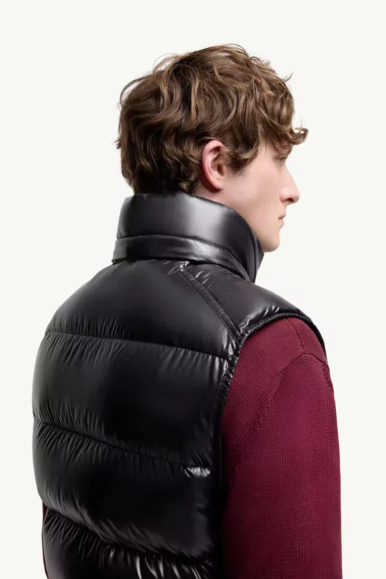Moncler Hooded Down Vest – Black