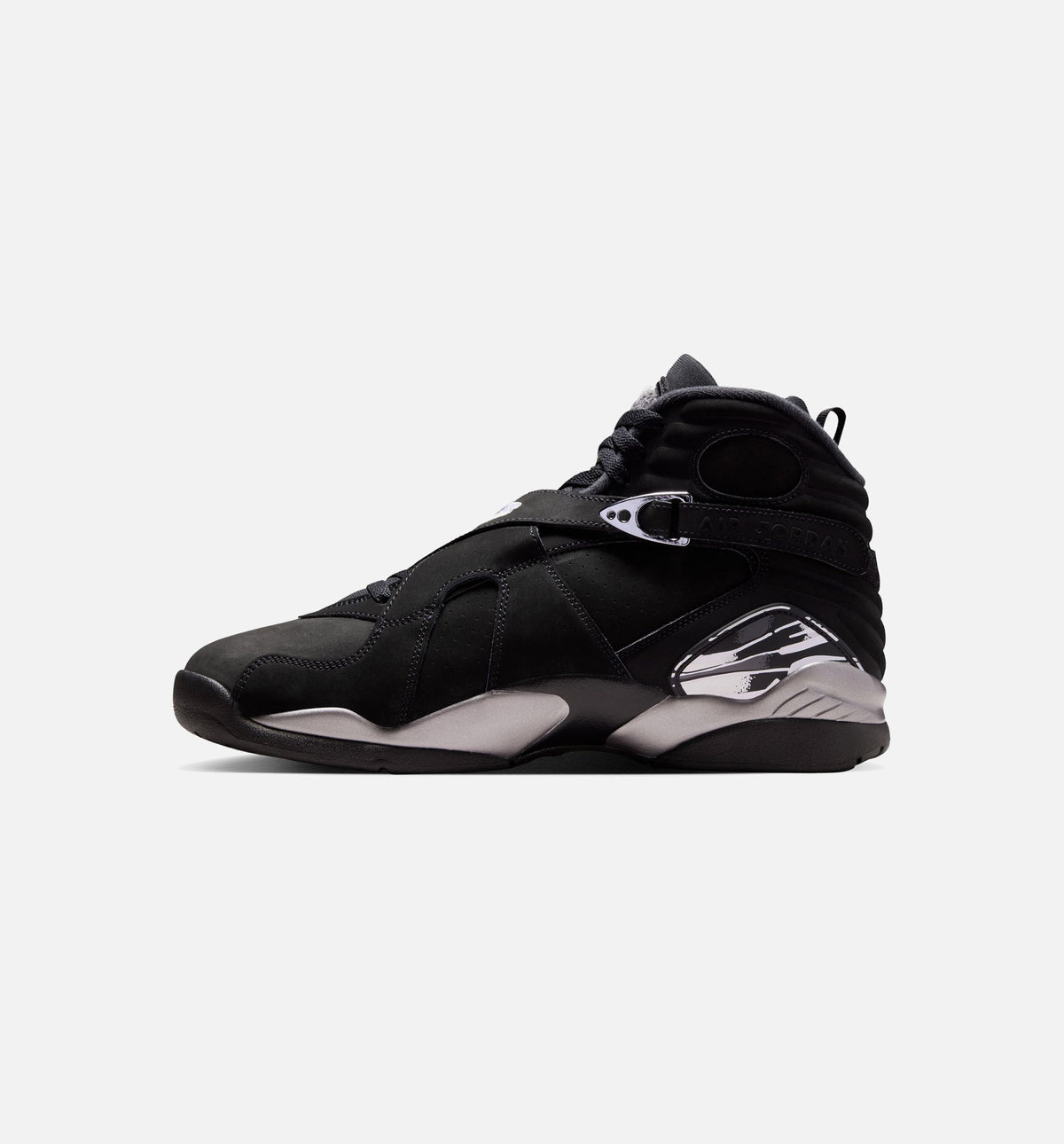 Air Jordan 8 Retro "Chrome Black and Light Graphite" Men's Shoe – Black/White/Light Graphite